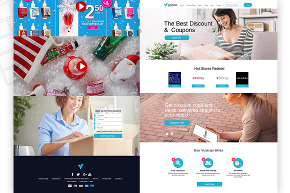 Triple Landingpage PSD in Landing Page Templates - product preview 1