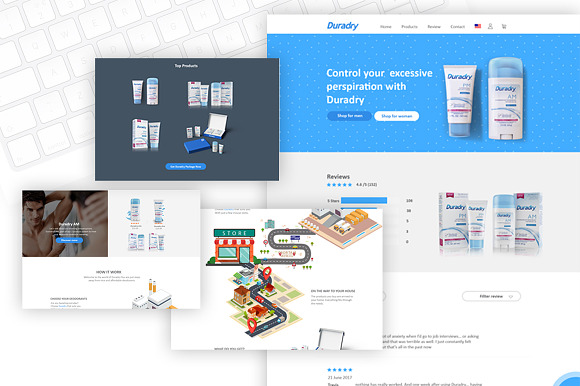 Triple Landingpage PSD in Landing Page Templates - product preview 2