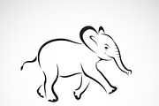 Vector of little elephant design.