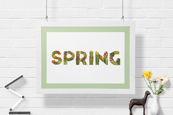 Spring Flower Lettering in Objects - product preview 1