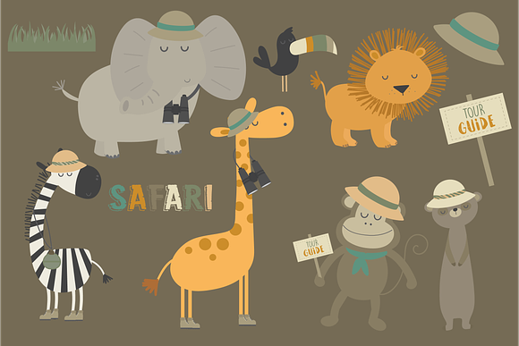 Safari Tours in Illustrations - product preview 2