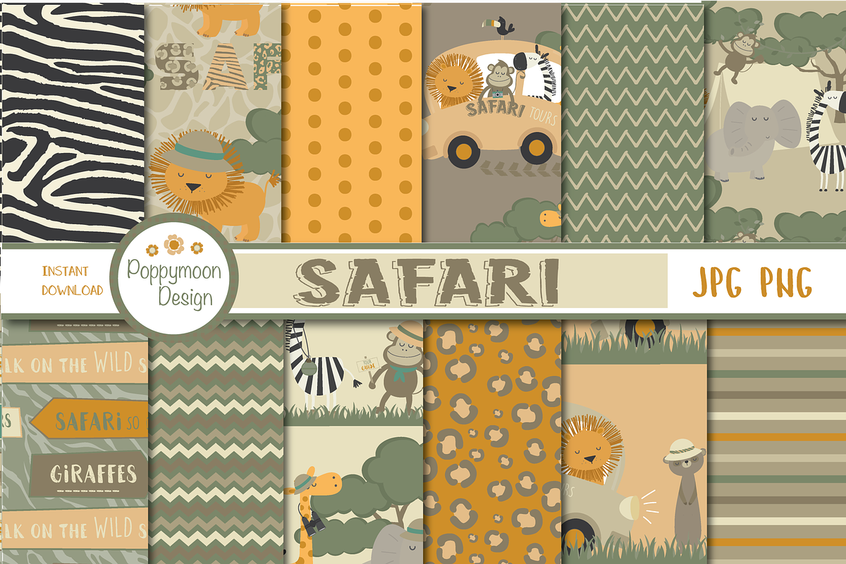 Safari tours paper in Patterns - product preview 8