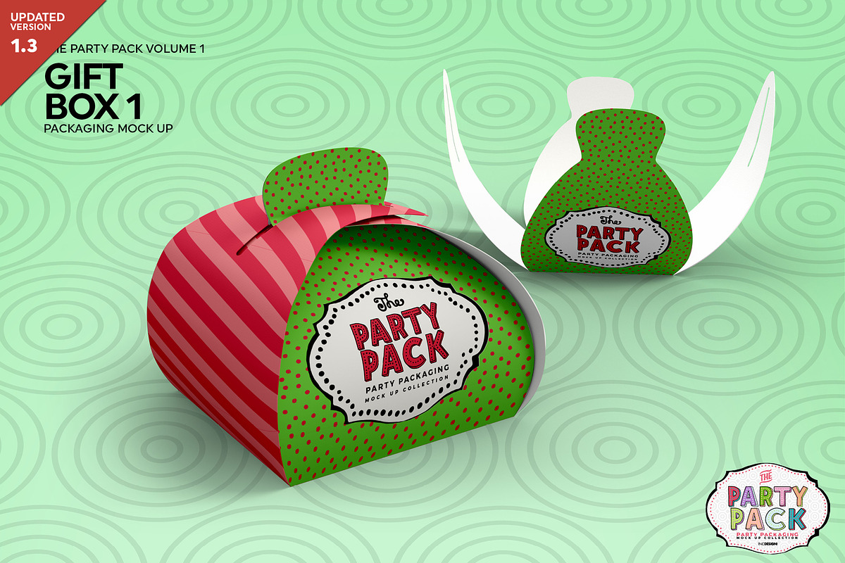 Gift Box 1 Packaging Mockup in Branding Mockups - product preview 8
