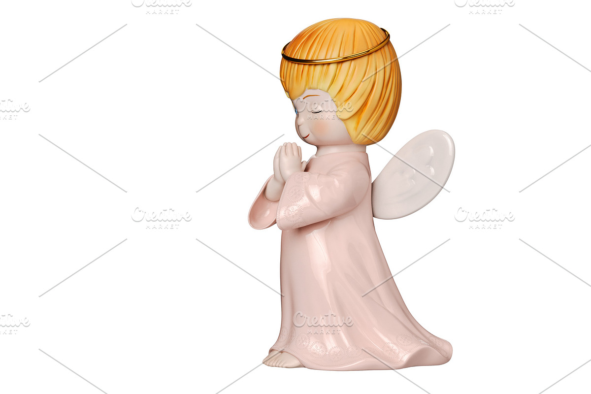 Cute angel sculpture angelic in Objects - product preview 8