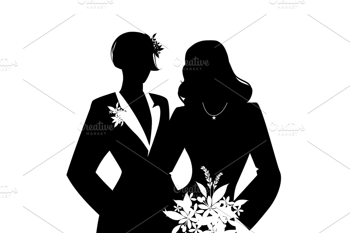 Queer Wedding Silhouettes - II in Illustrations - product preview 8