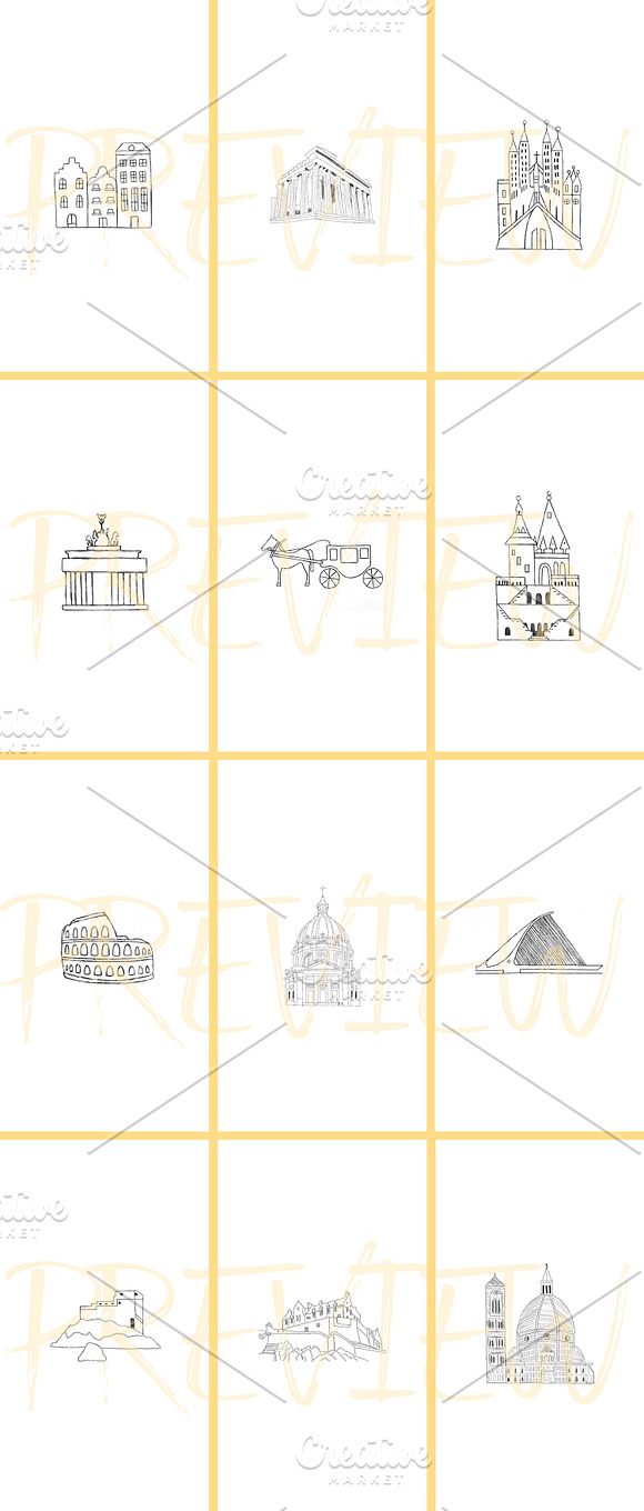 27 European City Instagram Icons in Icons - product preview 2