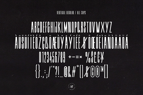 Vertikal - 3 Ultra Condensed Fonts in Outline Fonts - product preview 8