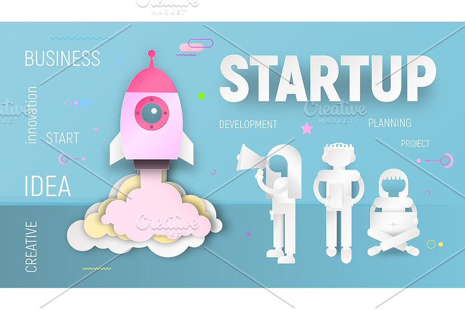 Startup Concept Paper Art in Illustrations - product preview 8