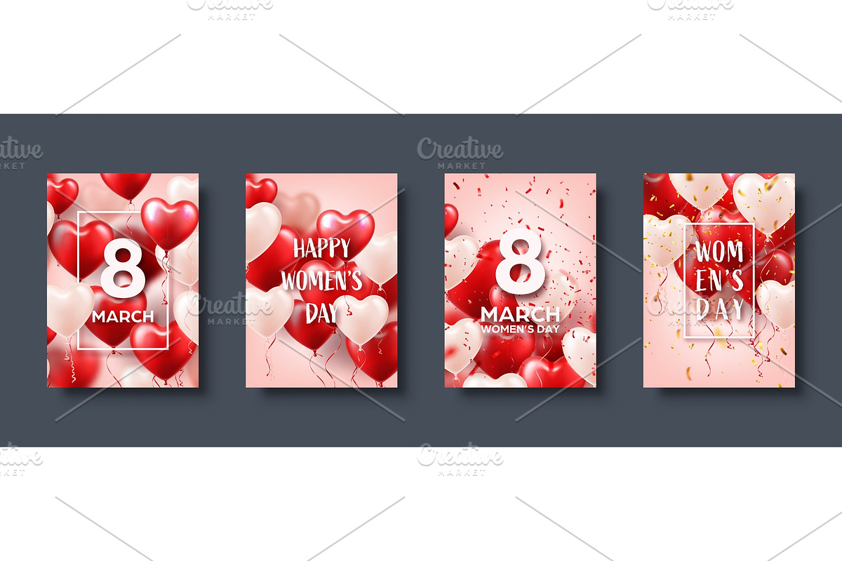 Women's day background with red in Objects - product preview 8