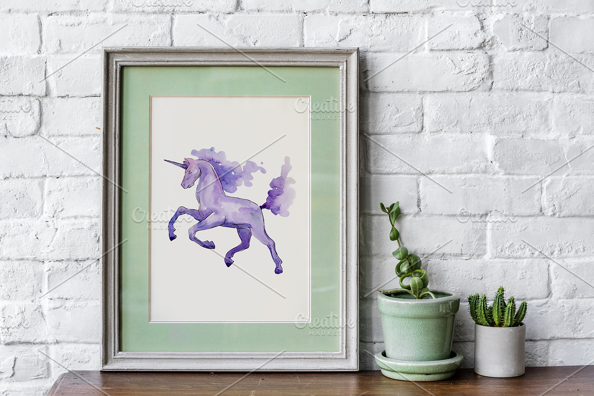 Unicorn Masterpiece Watercolor png in Illustrations - product preview 8