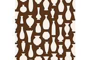Vases silhouettes vector seamless