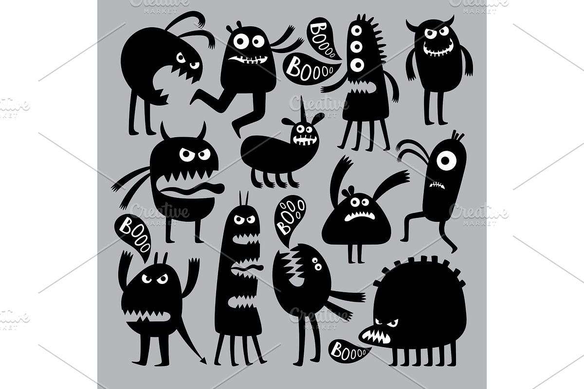 Abstract kids fear monster character in Graphics - product preview 8