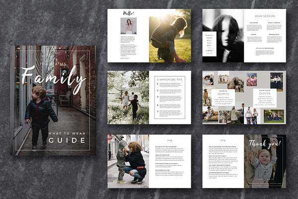 Family Photographer Style Guide PSD