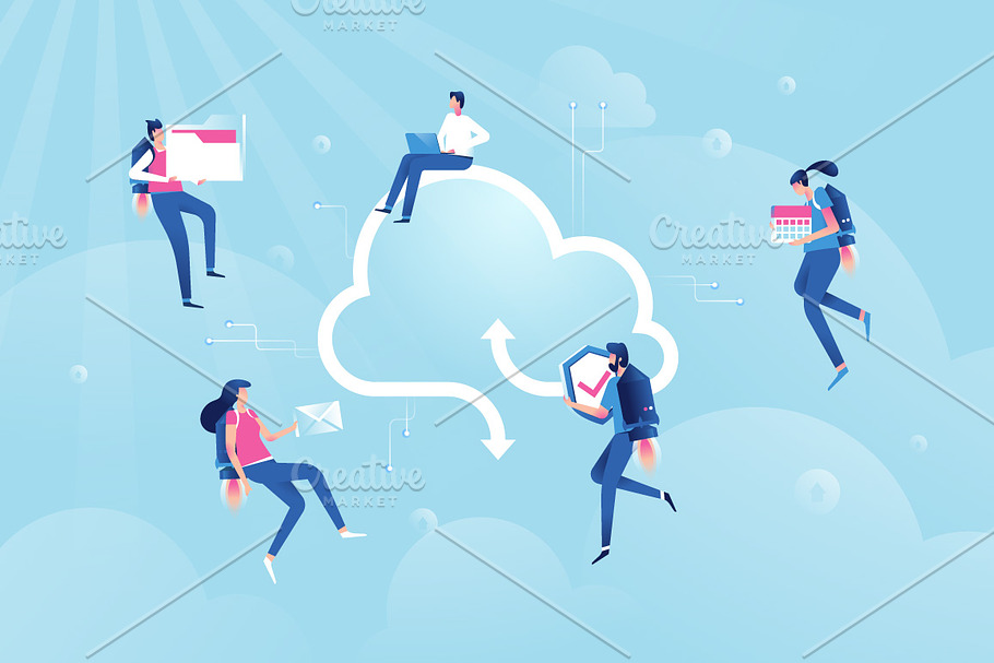  Cloud Computing Service  in Illustrations - product preview 8
