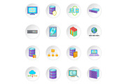 Data base icons set