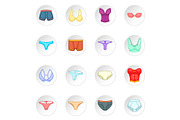 Underwear icons set
