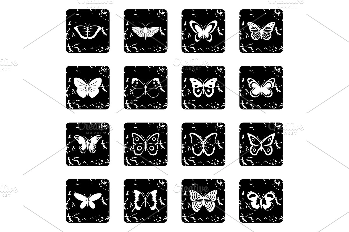 Butterfly icons set in Illustrations - product preview 8
