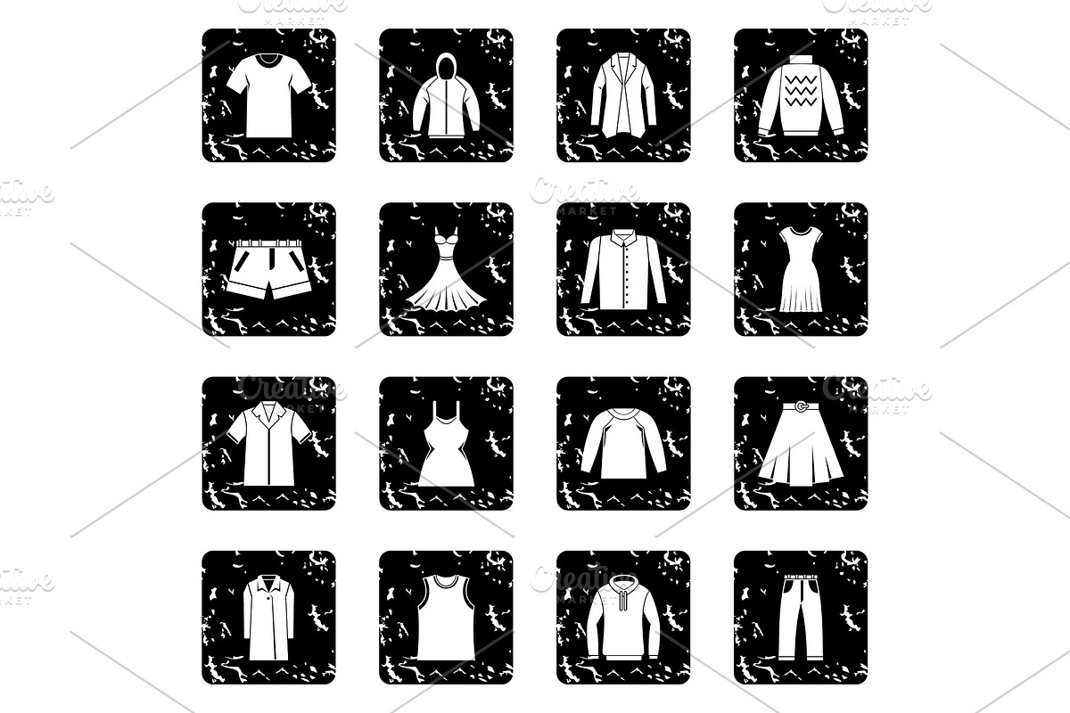 Different clothes icons set in Illustrations - product preview 8