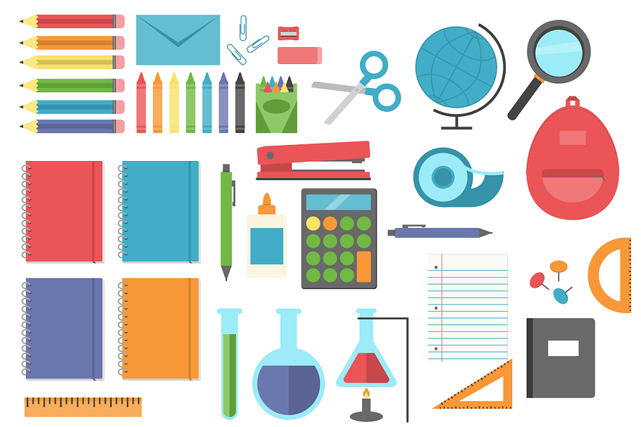 School Supplies in Illustrations - product preview 8