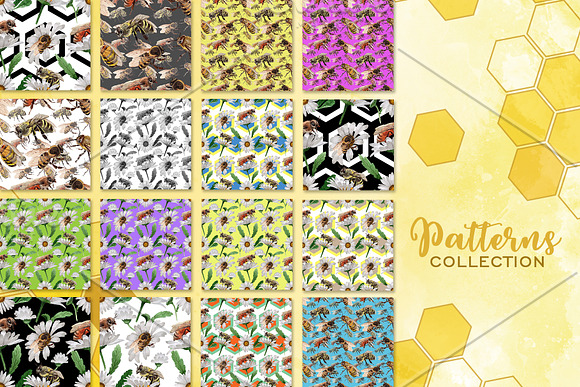 Bee Watercolor png in Illustrations - product preview 5