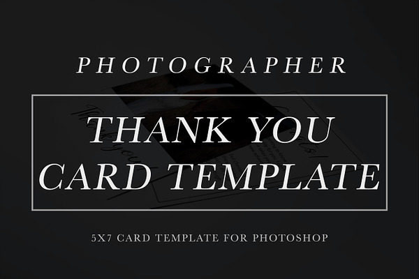 Photographer Thank You Card Template