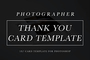 Photographer Thank You Card Template