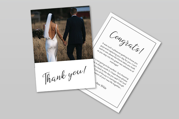 Photographer Thank You Card Template in Postcard Templates - product preview 1