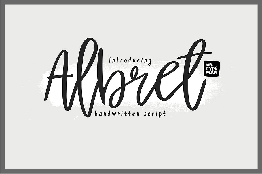 Albret Handwritten Script in Hand-lettered Fonts - product preview 8