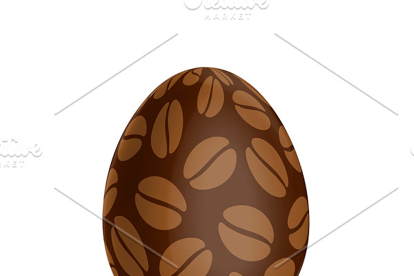 Easter egg with a coffee beans