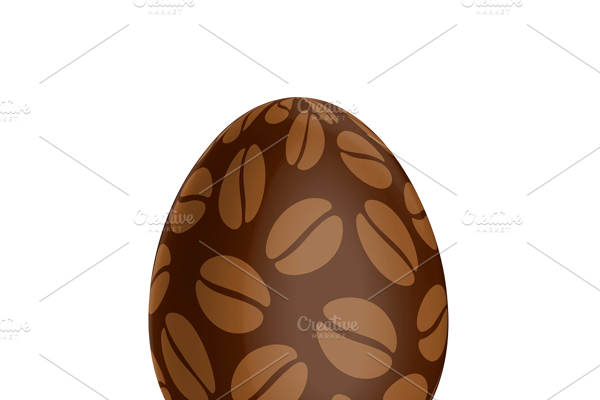 Easter egg with a coffee beans in Objects - product preview 8