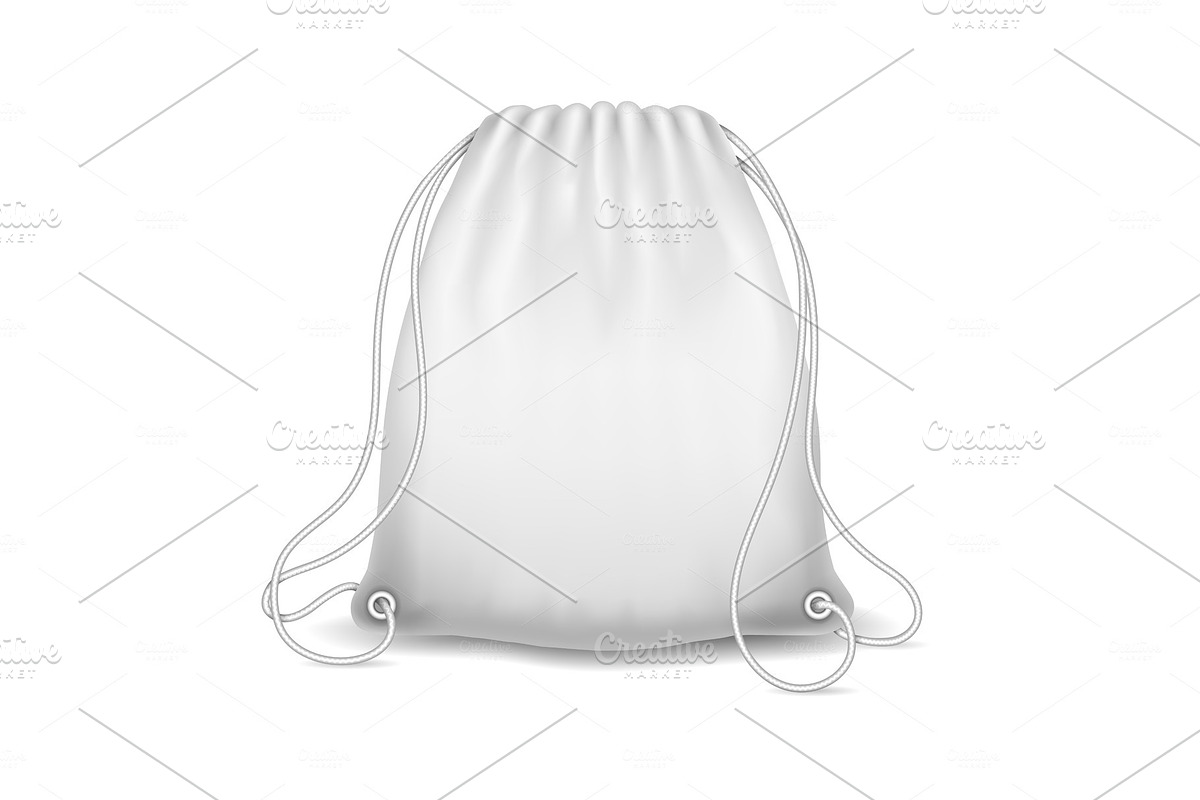 White sport bag in Illustrations - product preview 8