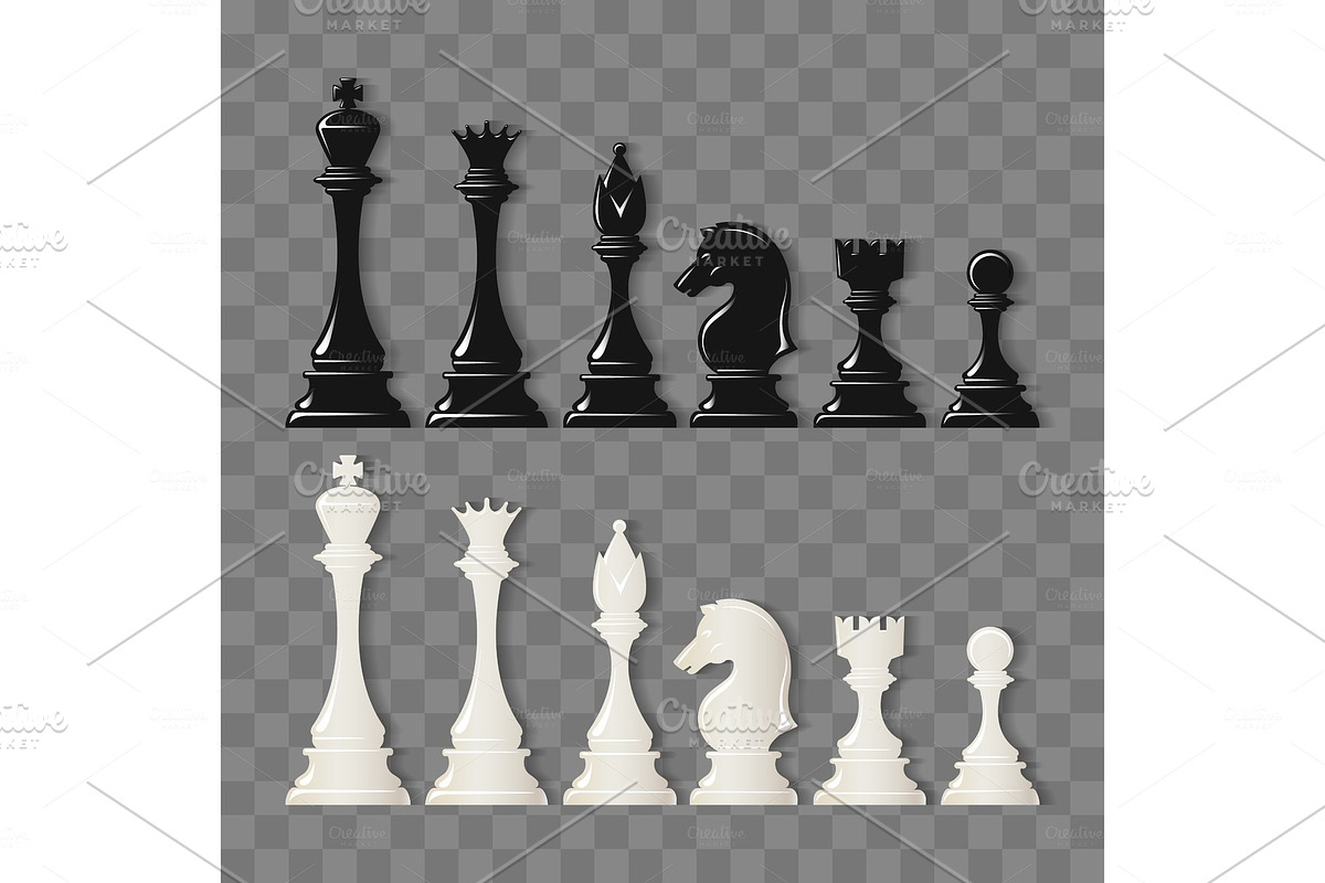 Checkmate pieces on transparent in Objects - product preview 8