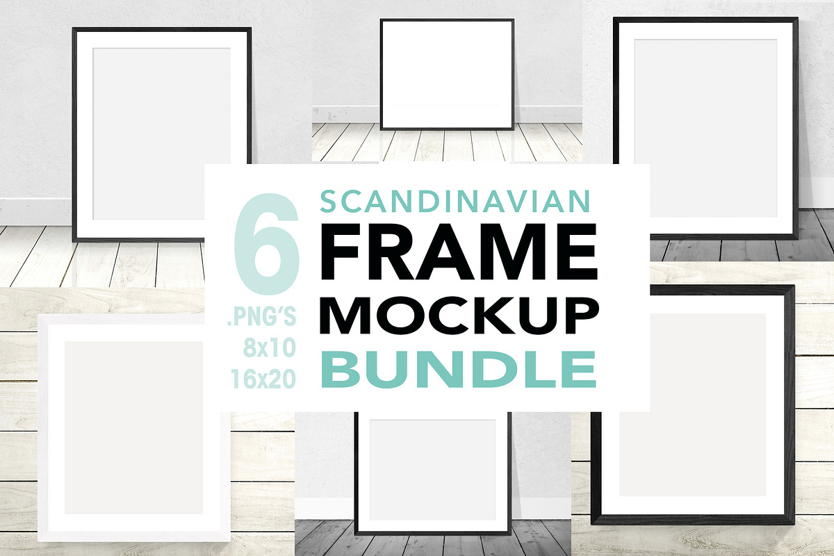 frame mockup bundle minimalist in Print Mockups - product preview 8