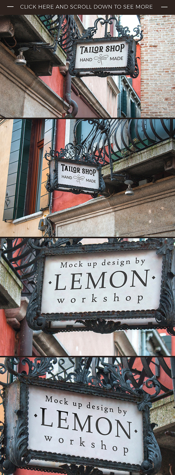 Hanging Vintage Sign MockUp in Product Mockups - product preview 1