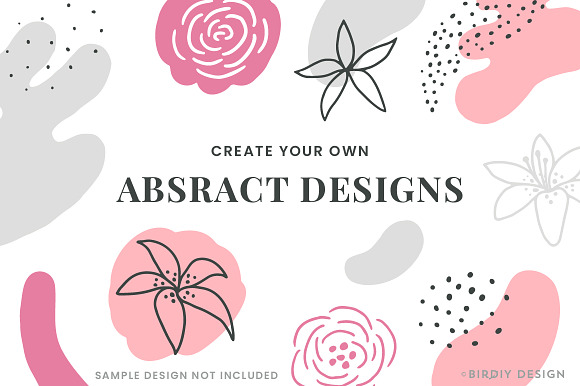 Doodle Abstract Floral Pattern Kit in Illustrations - product preview 2