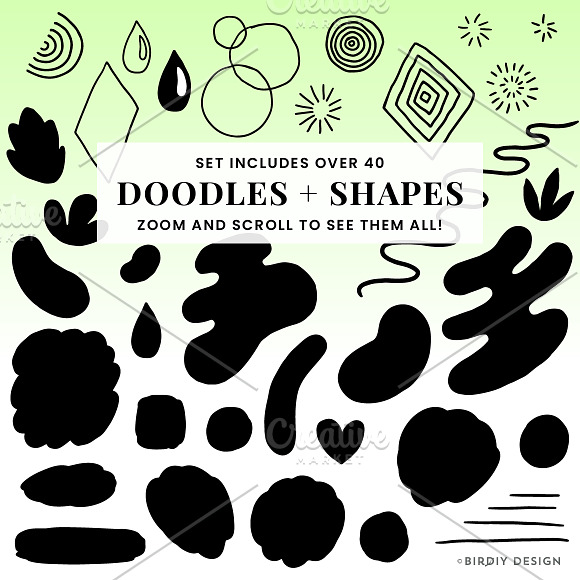 Doodle Abstract Floral Pattern Kit in Illustrations - product preview 5