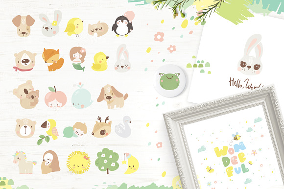 Baby logos, illustration & texture in Illustrations - product preview 1