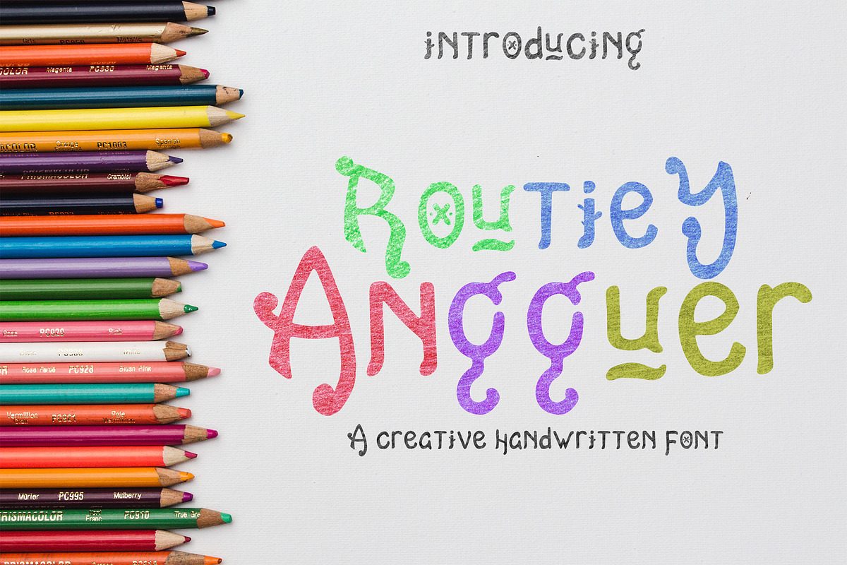 Routiey Angguer - Handwritten Font in Display Fonts - product preview 8