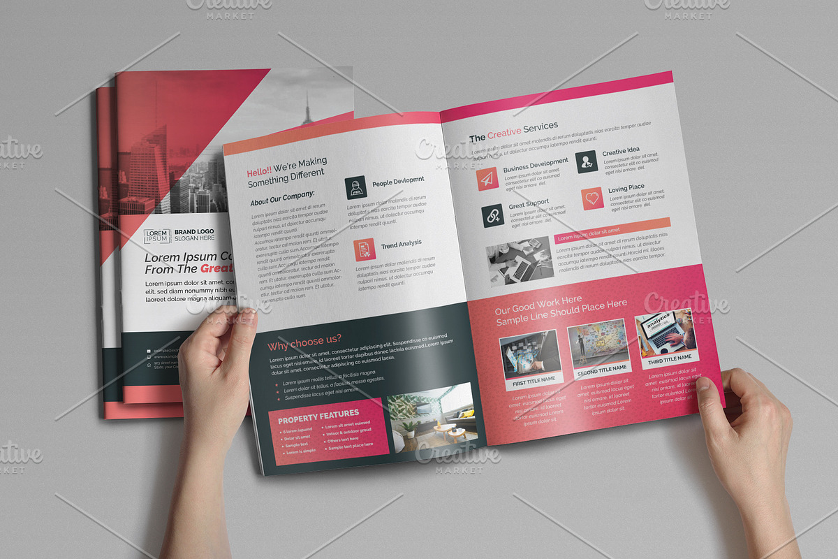 4pages Bifold Brochure in Brochure Templates - product preview 8