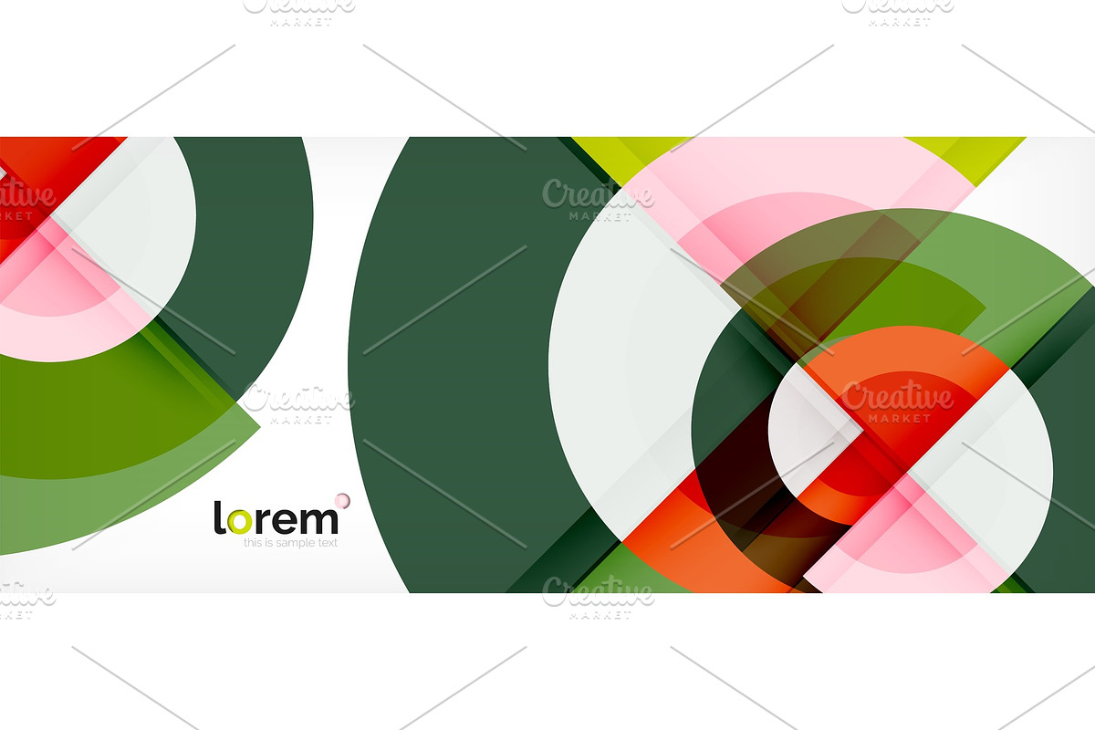 Multicolored round shapes abstract in Illustrations - product preview 8
