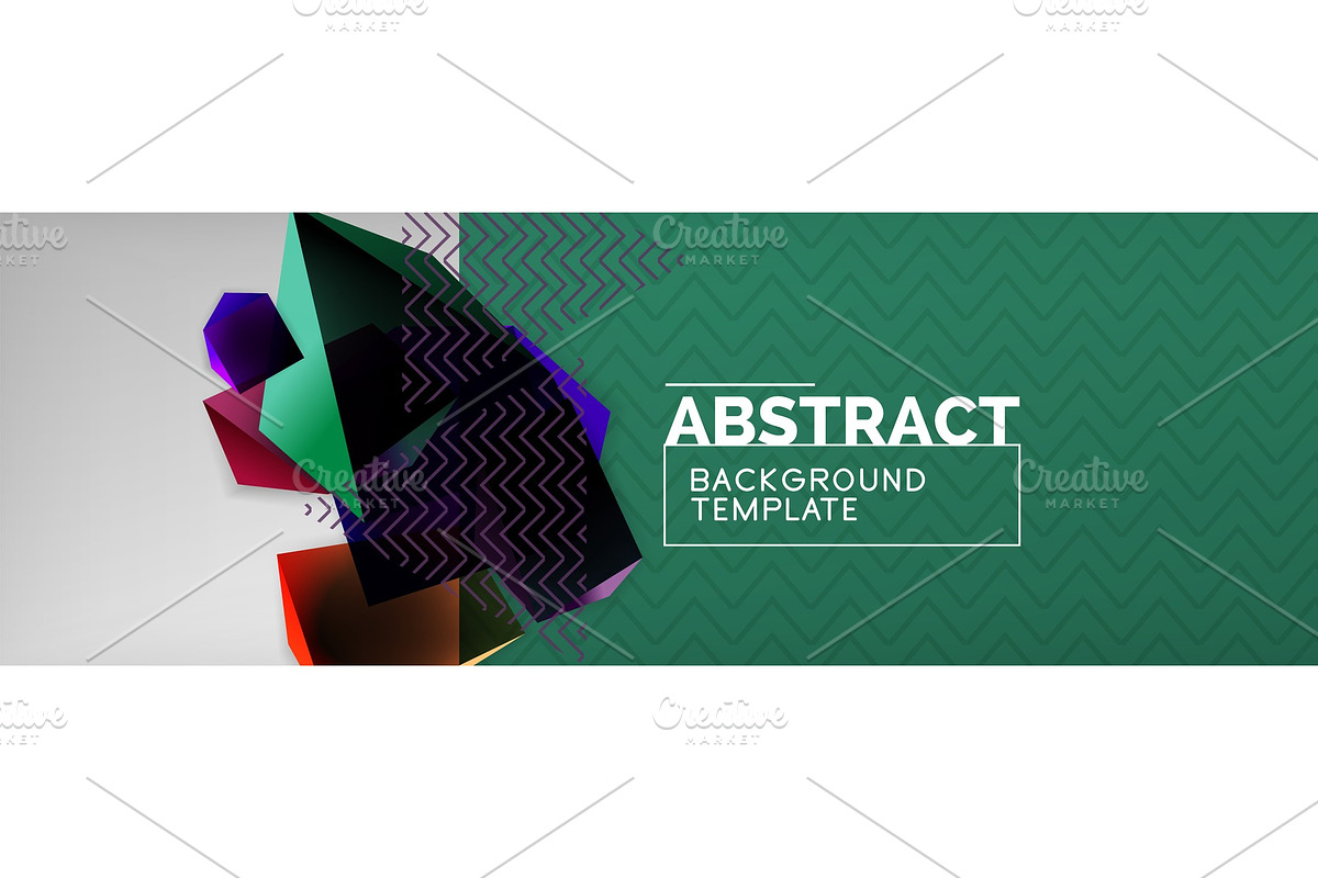 Dark 3d triangular low poly shapes in Illustrations - product preview 8