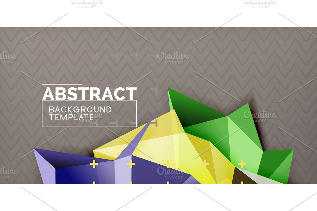 Triangular low poly background in Illustrations - product preview 8