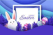 Happy Easter Greeting card with