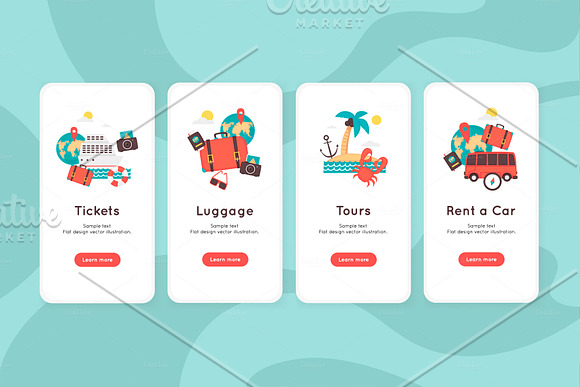 Mobile app template, time to travel. in App Templates - product preview 1