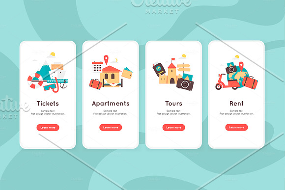 Mobile app template, time to travel. in App Templates - product preview 2