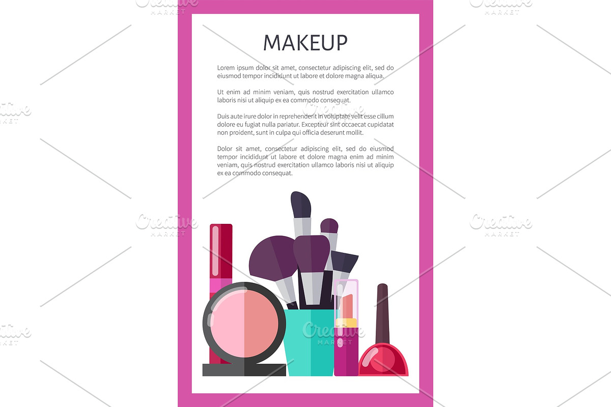 Makeup Tools and Decorative Elements in Illustrations - product preview 8