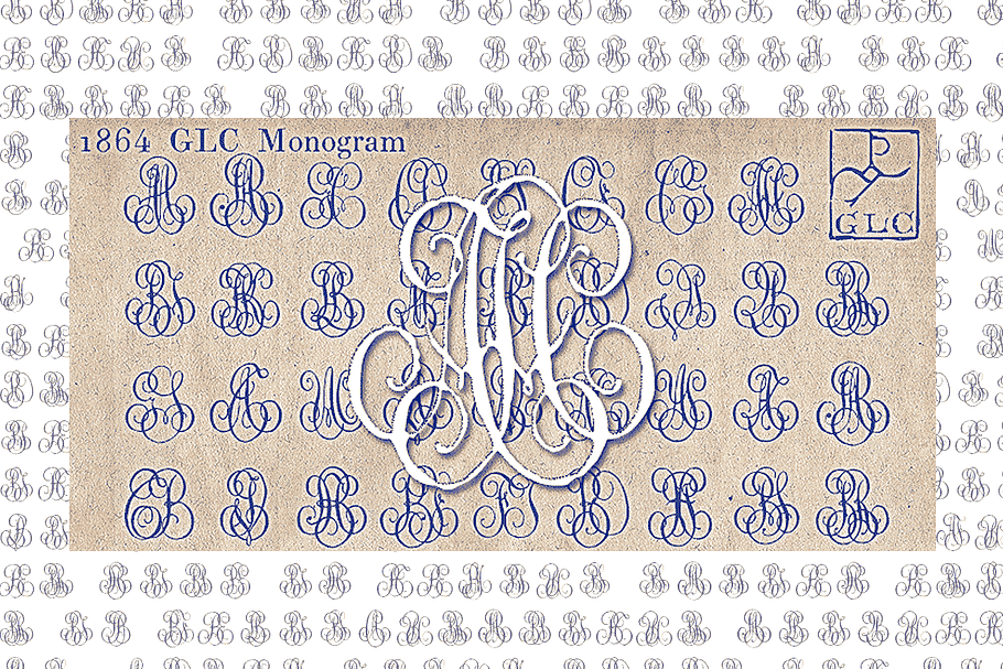 1864 GLC Monogram OTF in Display Fonts - product preview 8