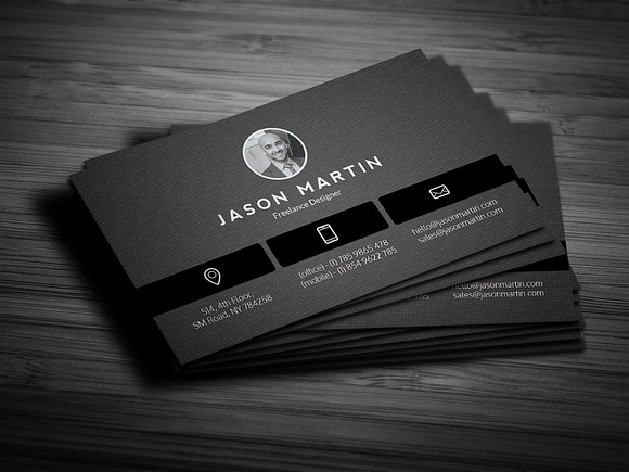 Clean Individual Business Card in Business Card Templates - product preview 1