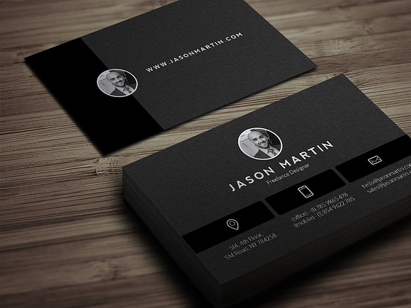 Clean Individual Business Card in Business Card Templates - product preview 3