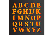 Vector 3D Alphabet Set Letters With